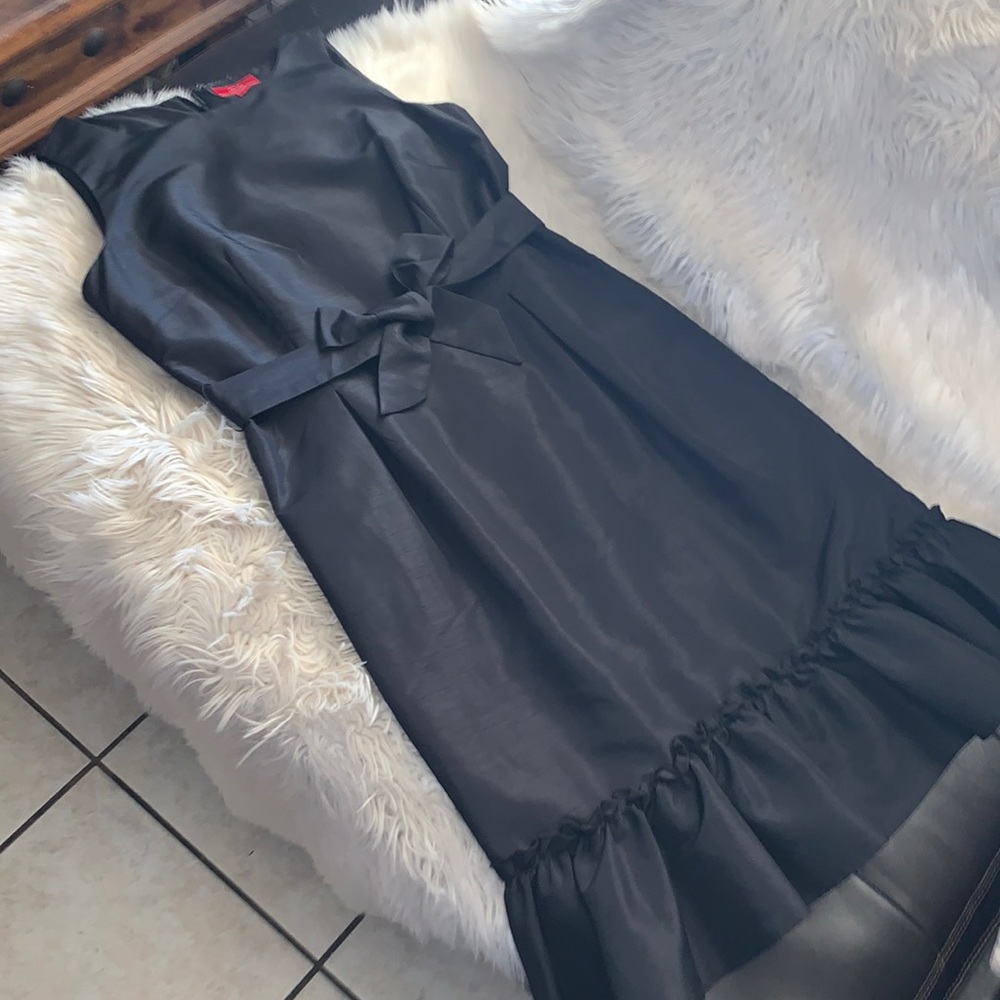 Oscar de la Renta Black Midi Dress